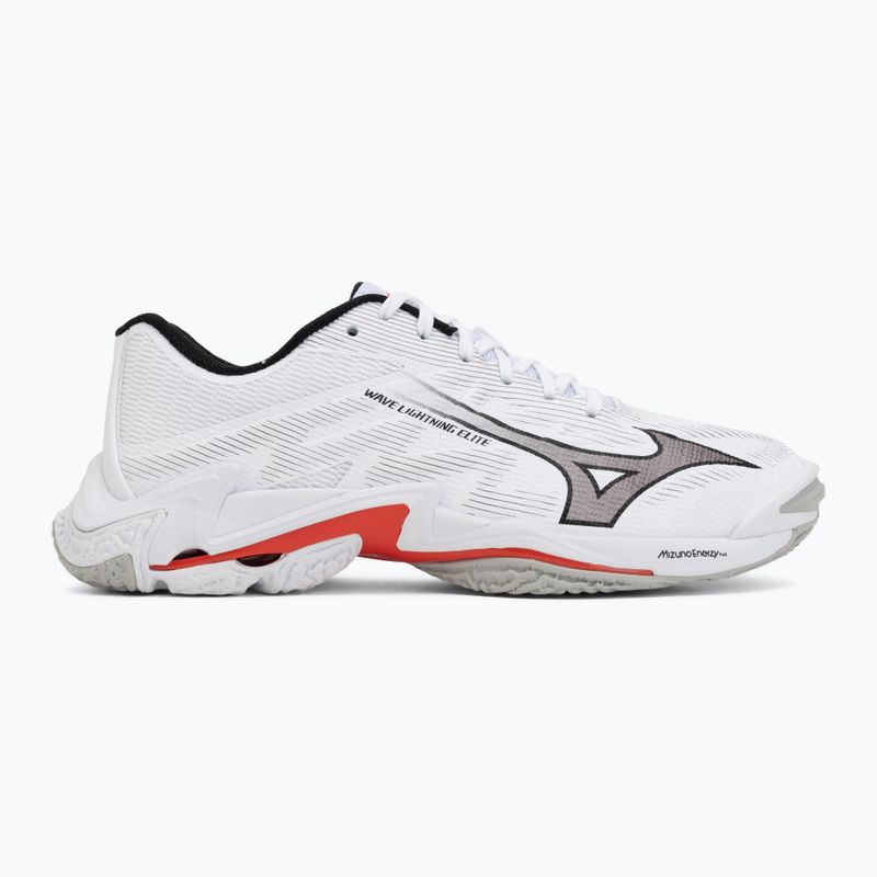 Volleyball shoes Mizuno Wave Lightning Elite white/black/fiery red 2