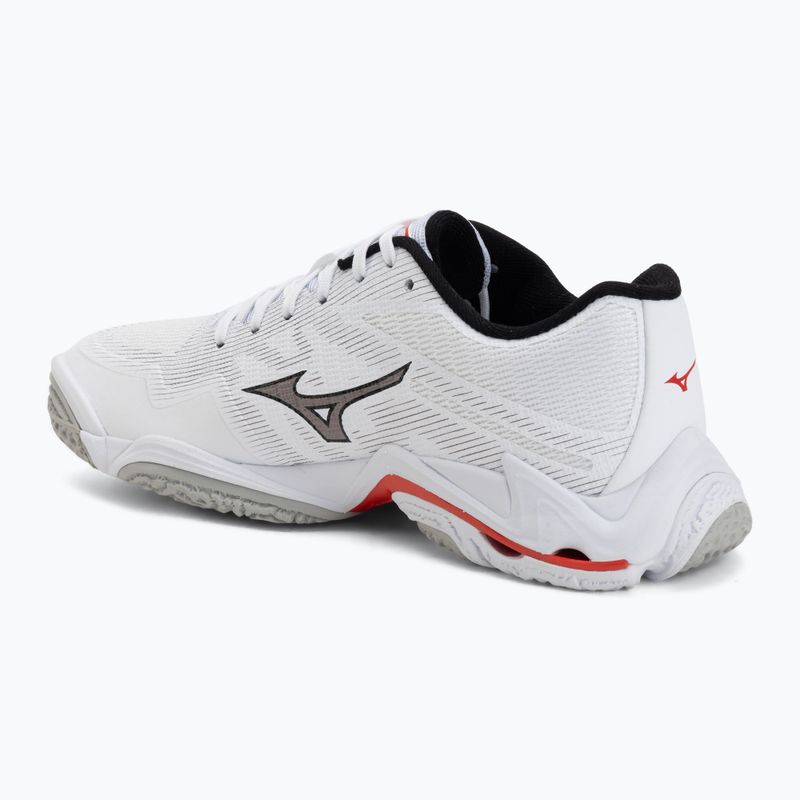 Volleyball shoes Mizuno Wave Lightning Elite white/black/fiery red 3