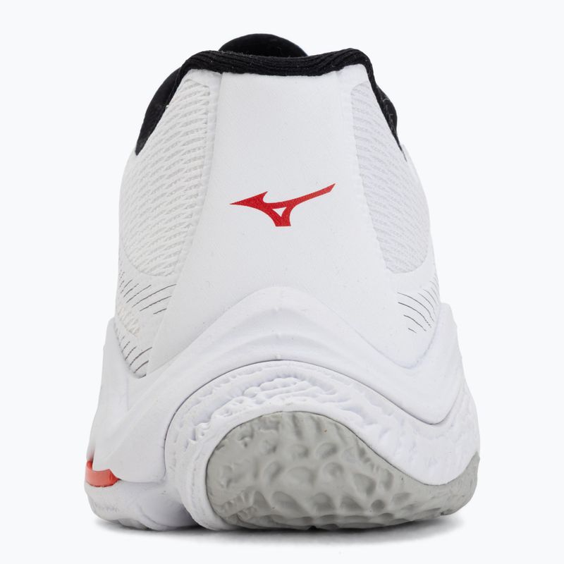 Volleyball shoes Mizuno Wave Lightning Elite white/black/fiery red 6
