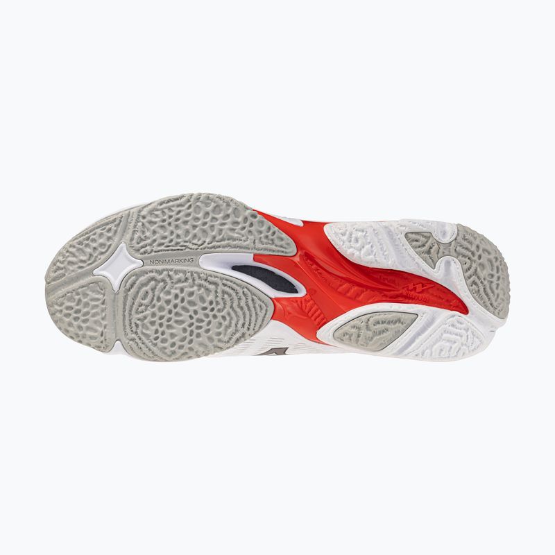 Volleyball shoes Mizuno Wave Lightning Elite white/black/fiery red 4