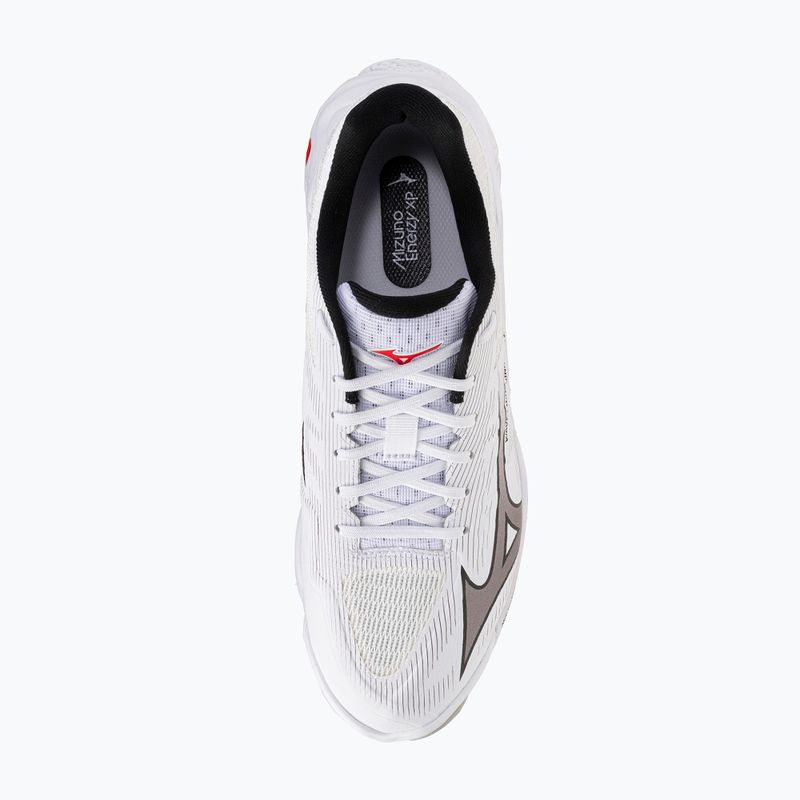Volleyball shoes Mizuno Wave Lightning Elite white/black/fiery red 5