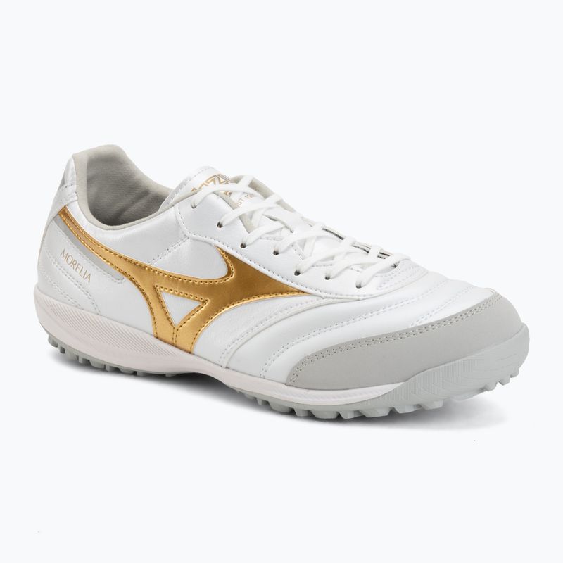 Football boots Mizuno Morelia Sala Pro TF white/football gold/galaxy silver
