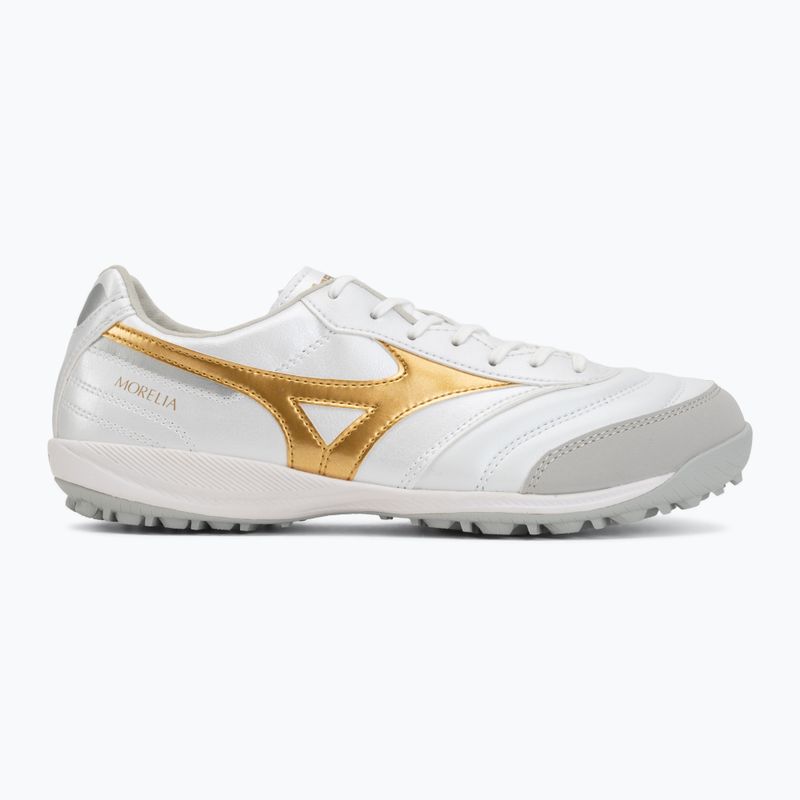 Football boots Mizuno Morelia Sala Pro TF white/football gold/galaxy silver 2