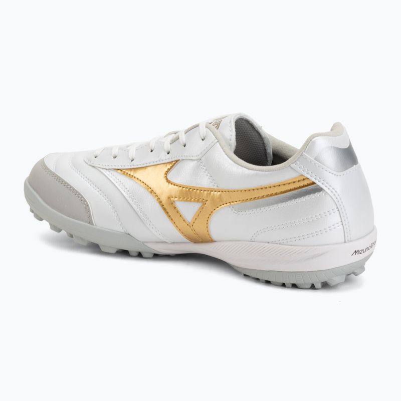 Football boots Mizuno Morelia Sala Pro TF white/football gold/galaxy silver 3