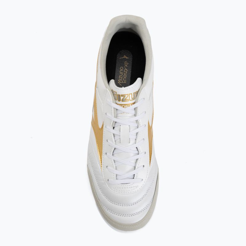Football boots Mizuno Morelia Sala Elite TF white/football gold/galaxy silver 5