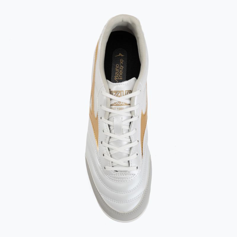 Football boots Mizuno Morelia Sala Pro IN white/football gold/galaxy sil 5