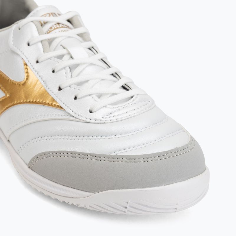 Football boots Mizuno Morelia Sala Pro IN white/football gold/galaxy sil 7