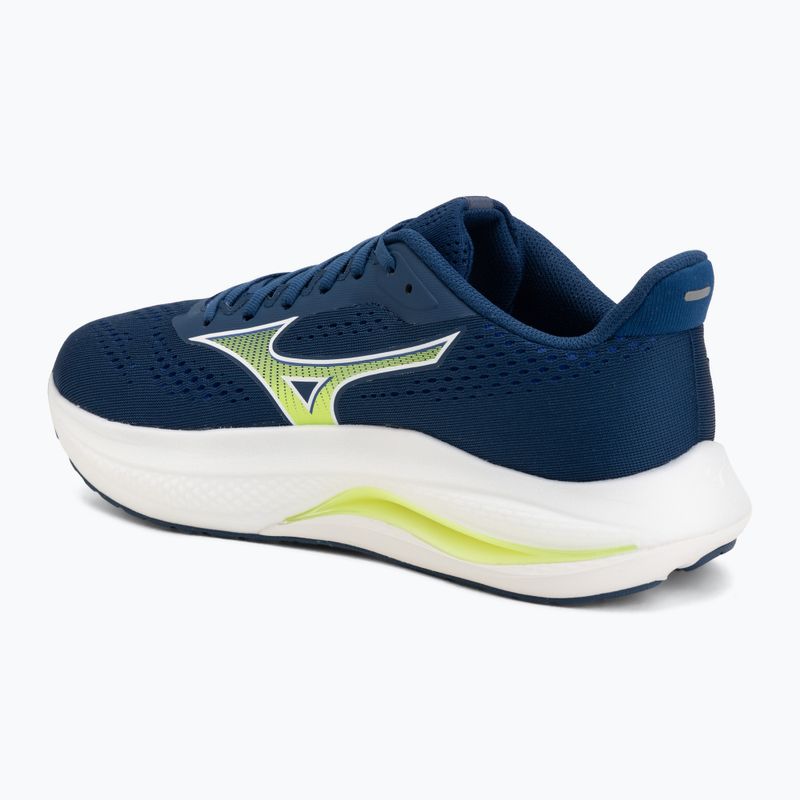 Men's running shoes Mizuno Wave Inspire 22 estate blue/lightning yellow 3