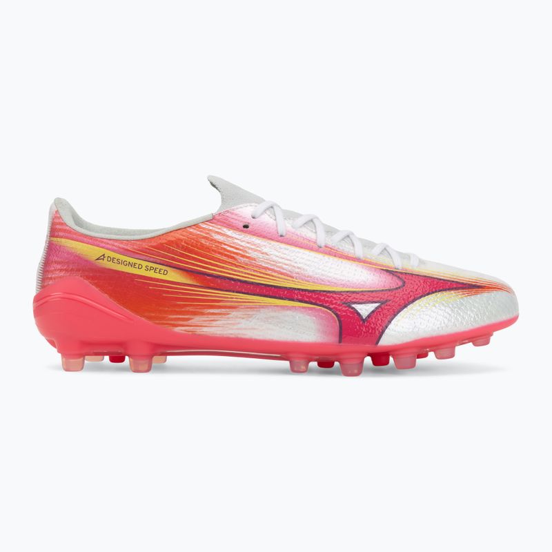 Football boots Mizuno Alfa III Elite AG white/fuchsia purple 2