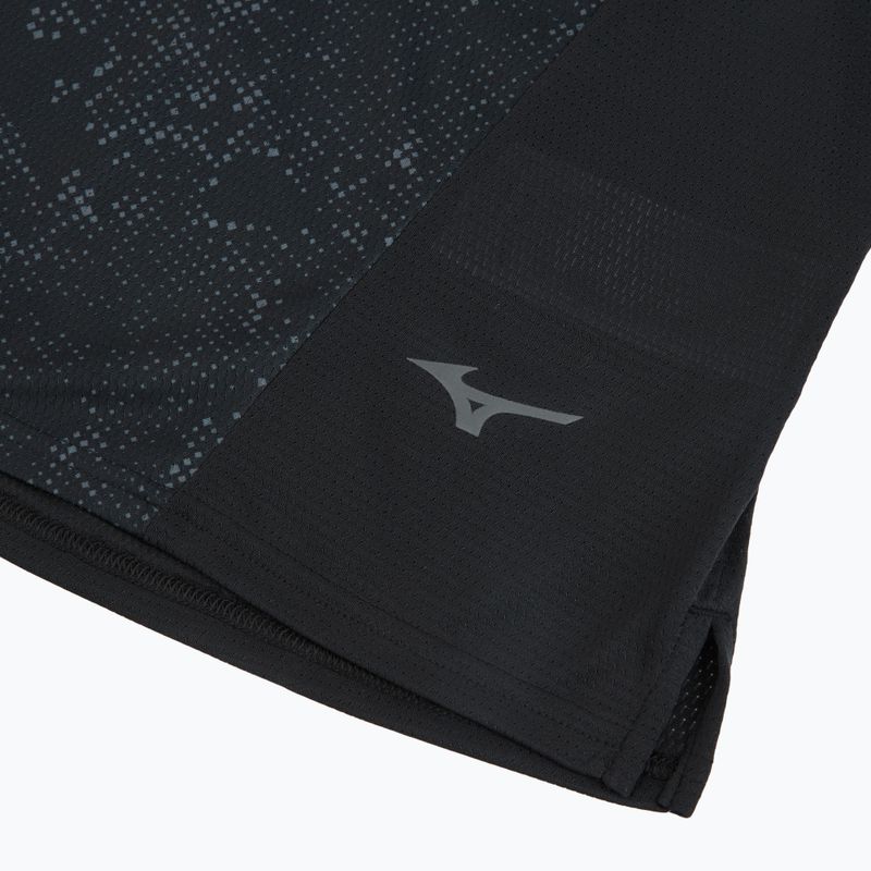 Men's running top Mizuno Active DryAeroFlow Graphic black/gray 3