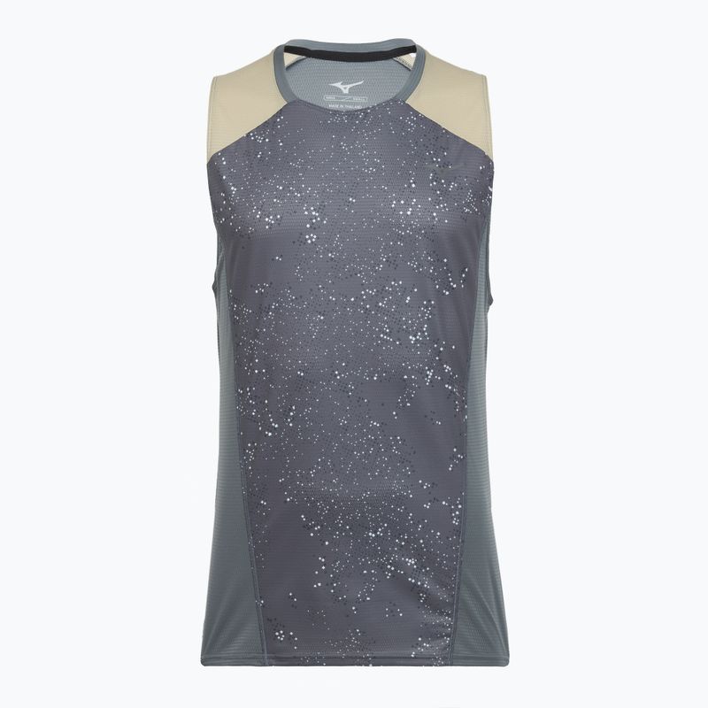 Men's running top Mizuno Active DryAeroFlow Graphic Tank Top lava smoke