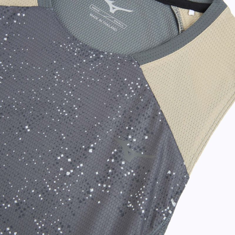 Men's running top Mizuno Active DryAeroFlow Graphic Tank Top lava smoke 3