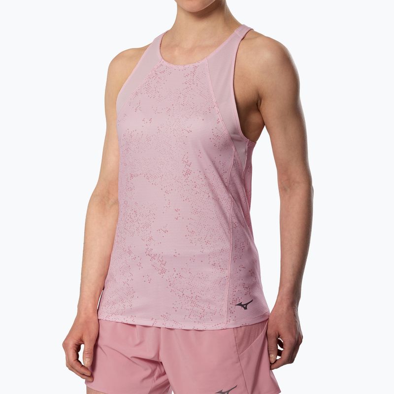 Women's running top Mizuno Active DryAeroFlow Graphic Tank Top pinkesque