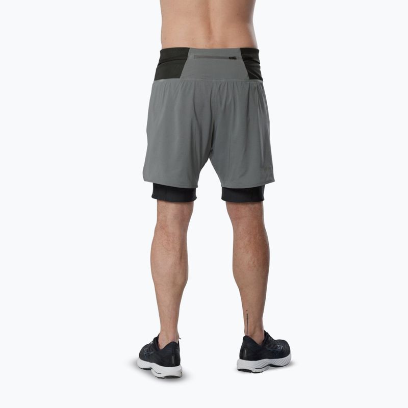 Men's running shorts Mizuno Trail Multipocket 2in1 lava smoke 2