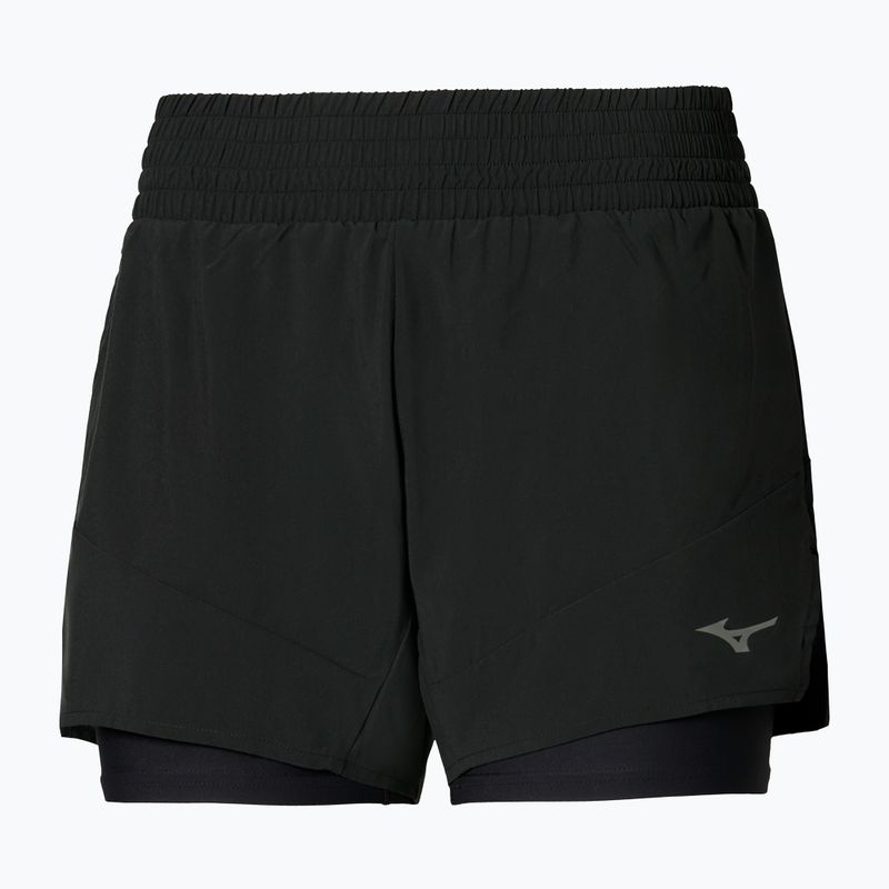 Women's running shorts Mizuno Active 2in1 4.5 black