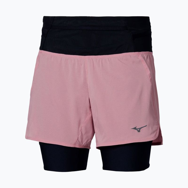 Women's running shorts Mizuno Trail Multipocket 2In1 Short rose elegance
