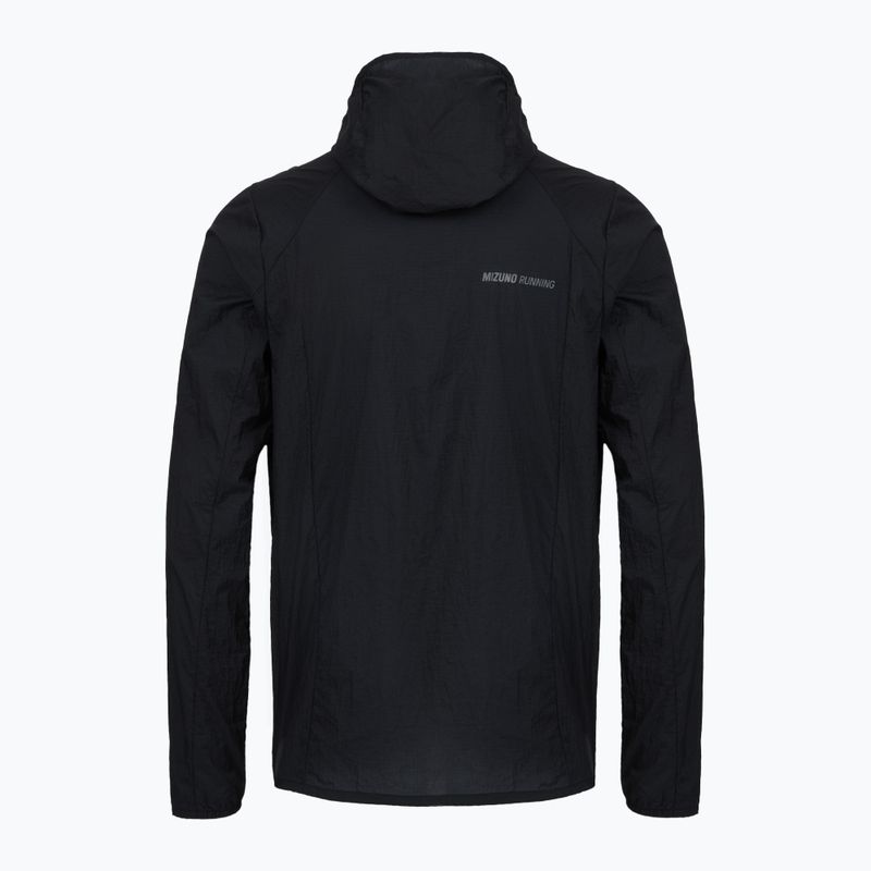 Men's running jacket Mizuno Tech Light Hooded black 2