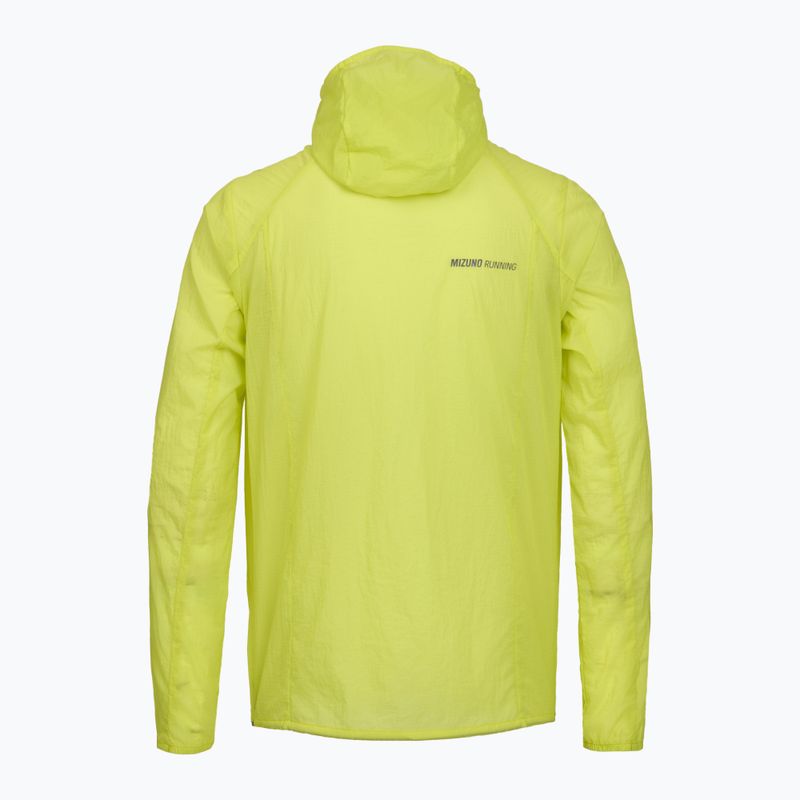 Men's running jacket Mizuno Tech Light Hooded lightning yellow 2