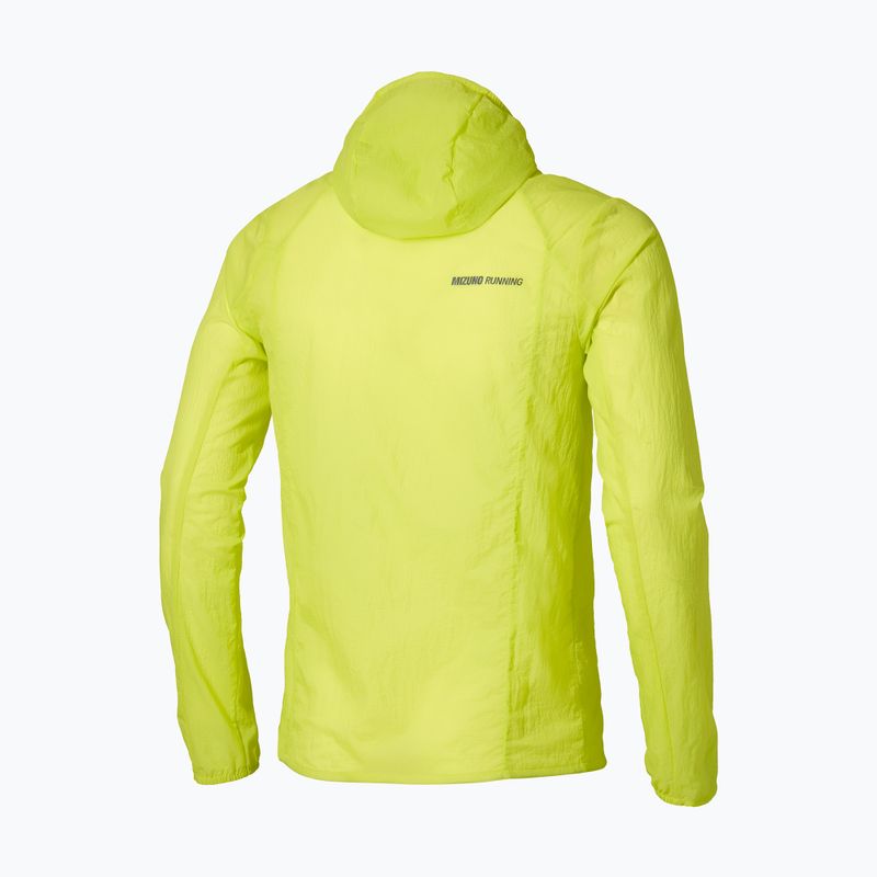 Men's running jacket Mizuno Tech Light Hooded lightning yellow 2