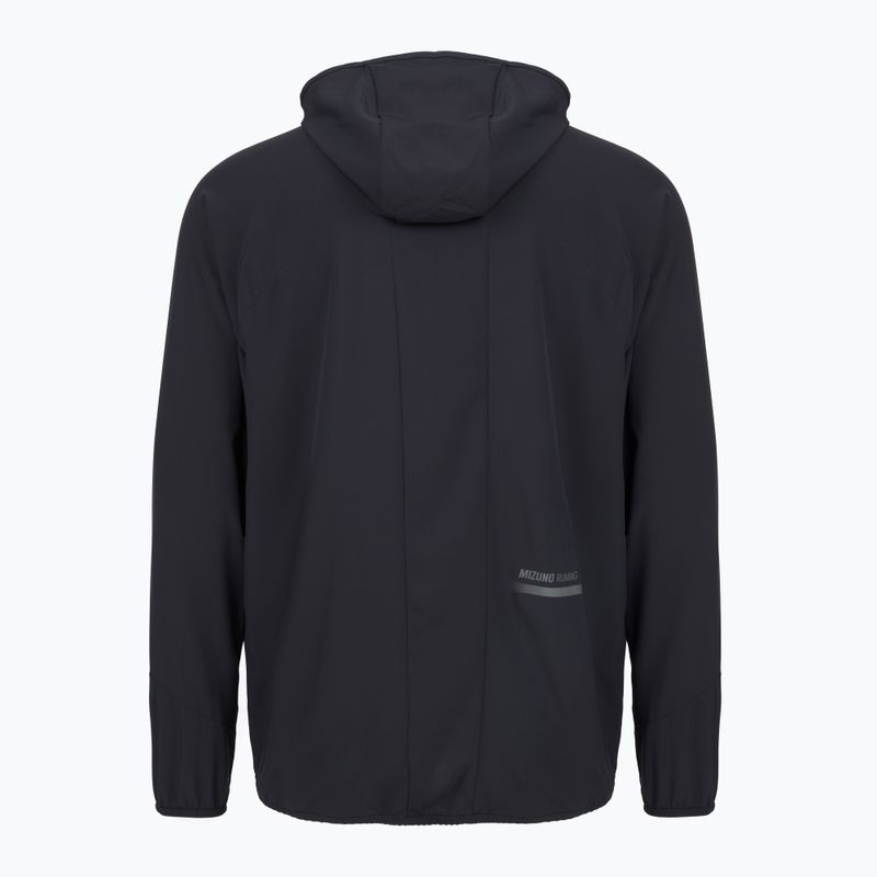 Men's running jacket Mizuno Active Alpha Hooded black 3