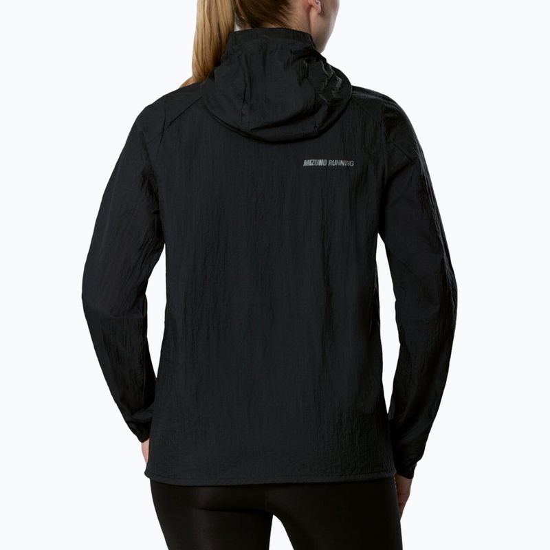 Women's running jacket Mizuno Tech Light Hooded Jacket black 2