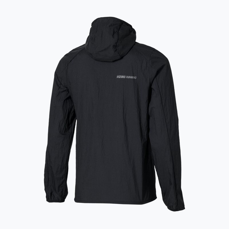 Women's running jacket Mizuno Tech Light Hooded Jacket black 4