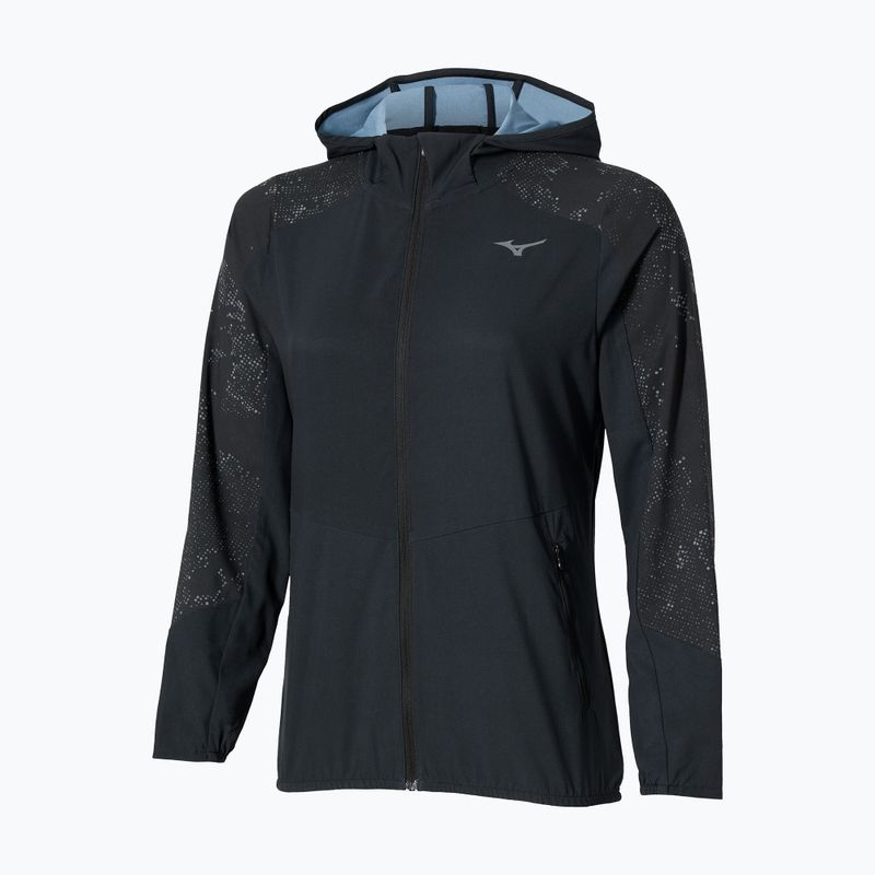 Women's running jacket Mizuno Active Alpha Hooded black 2