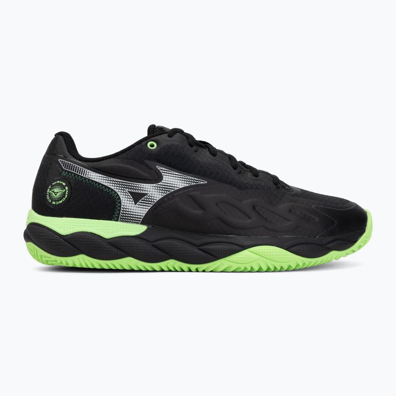 Padel shoes Mizuno Wave Enforce Court Padel black/foliage green/glowing ap 2