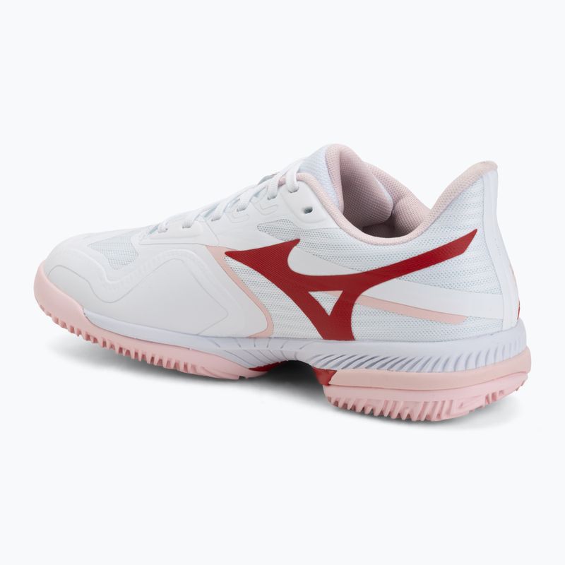 Women's tennis shoes Mizuno Wave Exceed Court CC W white/pinkesque/barbados cherr 3