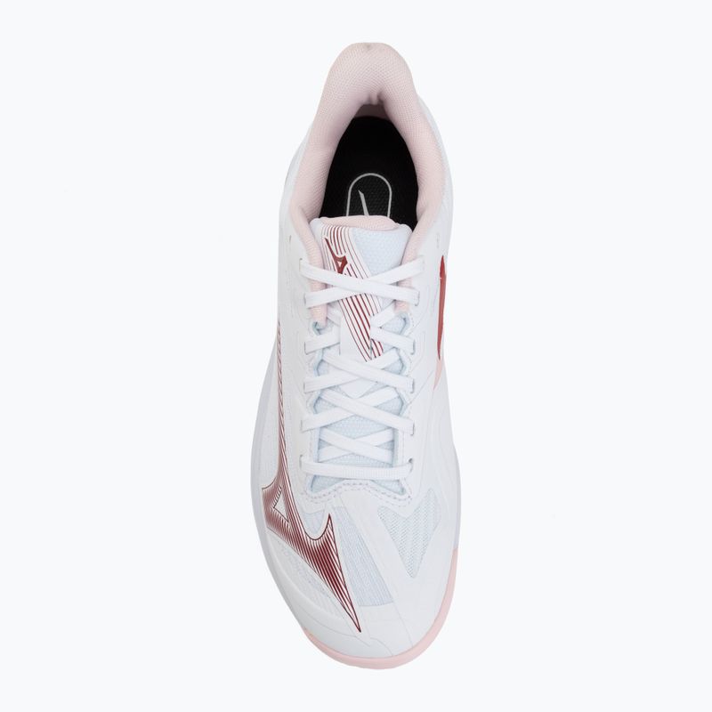 Women's tennis shoes Mizuno Wave Exceed Court CC W white/pinkesque/barbados cherr 5