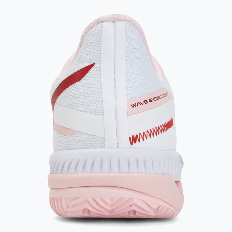 Women's tennis shoes Mizuno Wave Exceed Court CC W white/pinkesque/barbados cherr 6