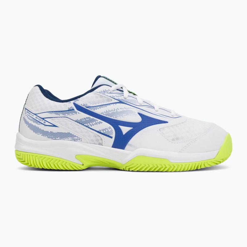 Men's tennis shoes Mizuno Break Shot 5 CC white/dazzling blue/ lightning 2