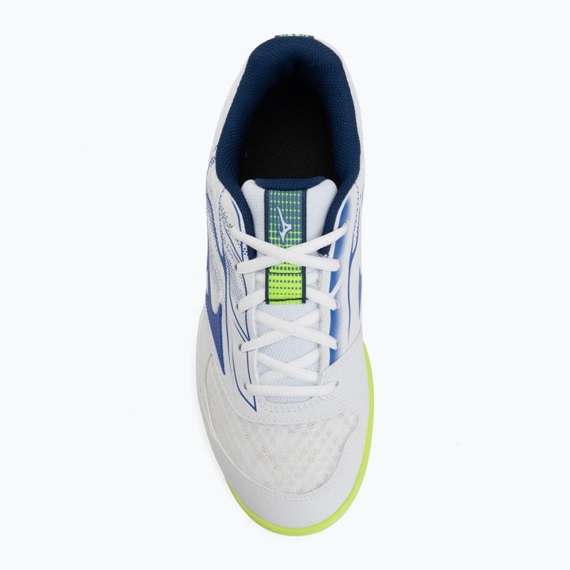 Men's tennis shoes Mizuno Break Shot 5 CC white/dazzling blue/ lightning 5