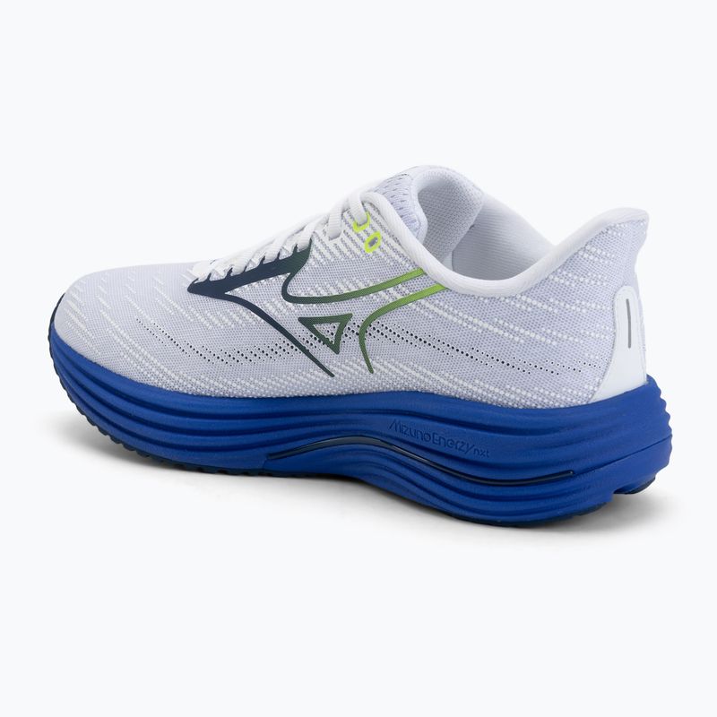 Men's running shoes Mizuno Wave Rider 29 estate blue/white/lighning yellow 3