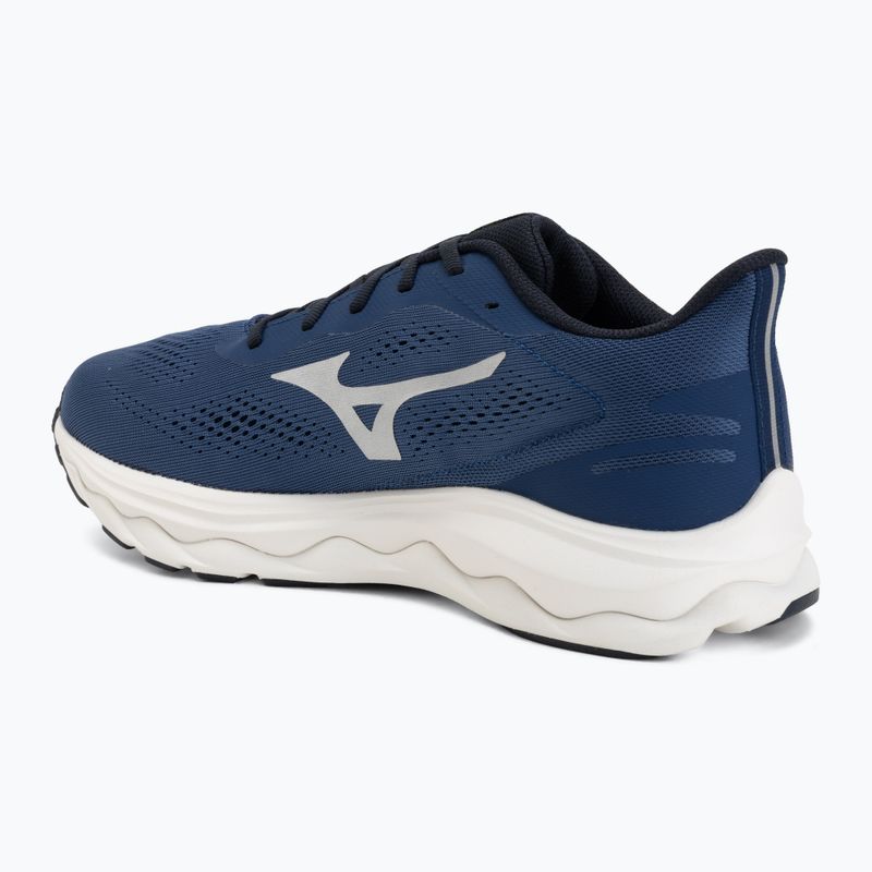 Men's running shoes Mizuno Wave Serene 2 estate blue/silver/lightning yellow 3