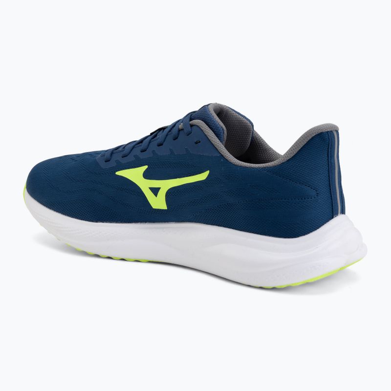 Men's running shoes Mizuno Revolt 4 estate blue/lightning yellow 3