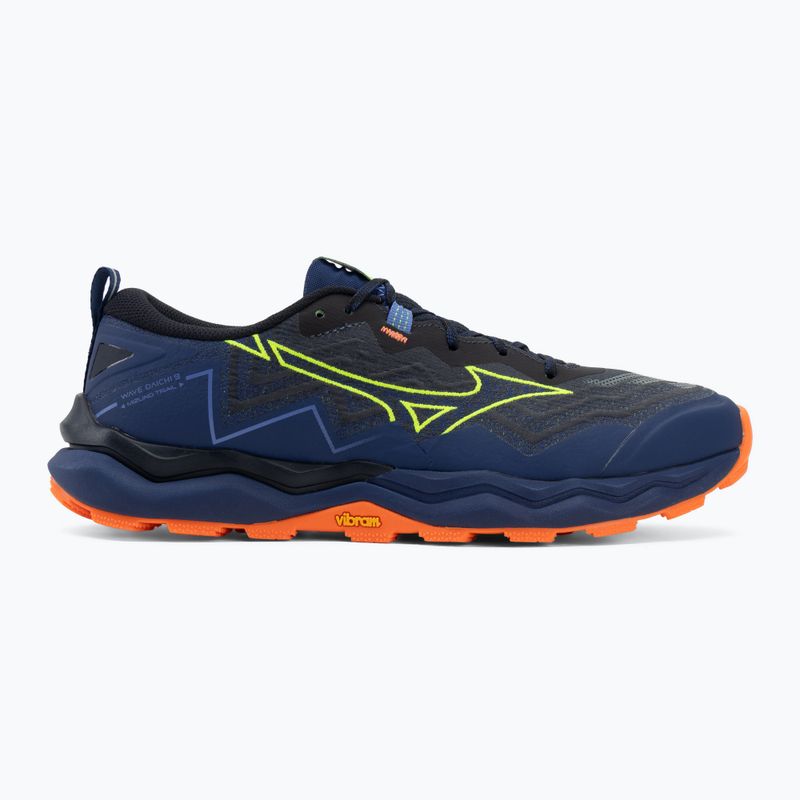 Men's running shoes Mizuno Wave Daichi 9 estate blue/lightning yellow 2