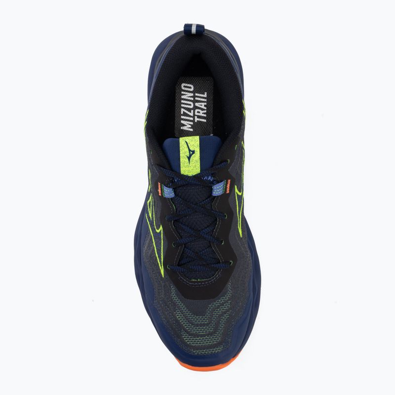 Men's running shoes Mizuno Wave Daichi 9 estate blue/lightning yellow 5