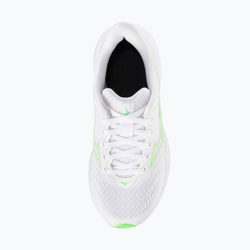 Children's running shoes Mizuno Enerzy Rider Jr white/glowing apple 5
