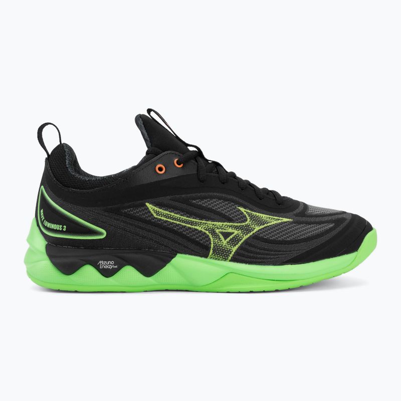 Volleyball shoes Mizuno Wave Luminous 3 black/glowing apple/mandarin orange 2