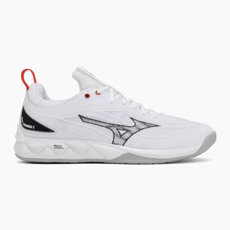 Volleyball shoes Mizuno Wave Luminous 3 white/black/fiery red 2