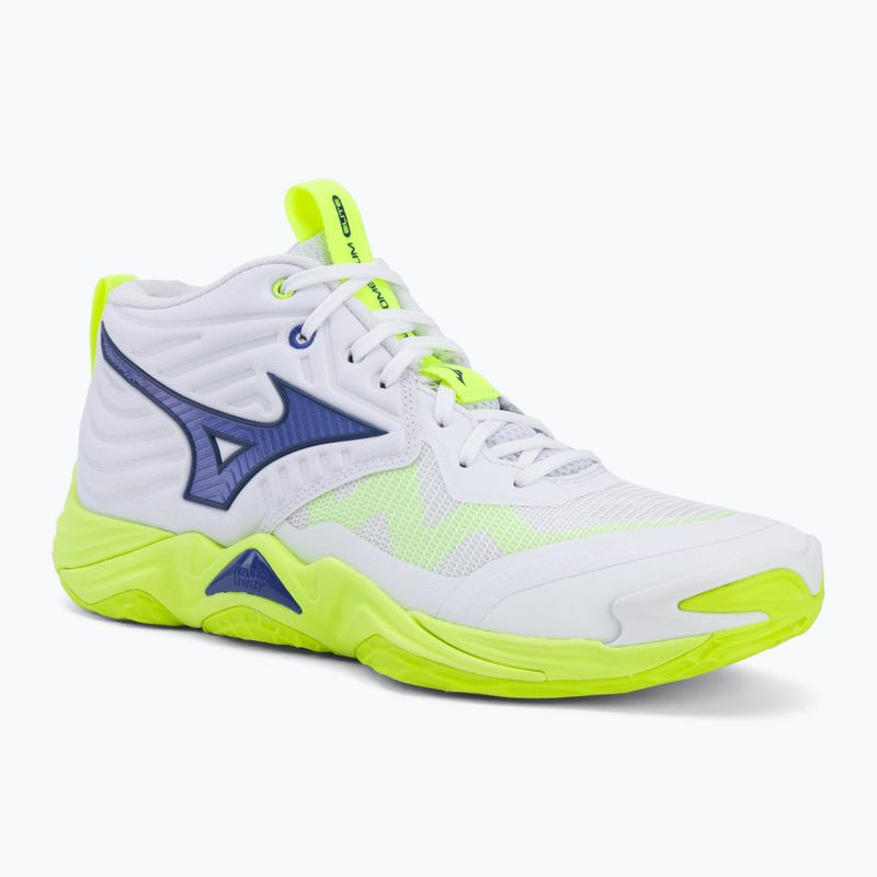 Volleyball shoes Mizuno Wave Momentum Elite Mid white/lightning yellow/dazzling blue