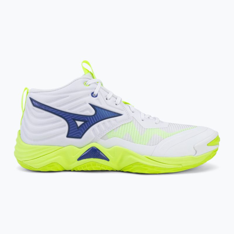 Volleyball shoes Mizuno Wave Momentum Elite Mid white/lightning yellow/dazzling blue 2