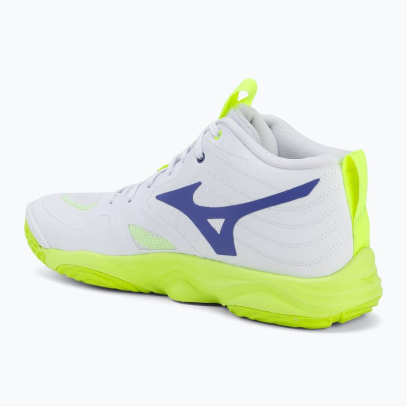 Volleyball shoes Mizuno Wave Momentum Elite Mid white/lightning yellow/dazzling blue 3