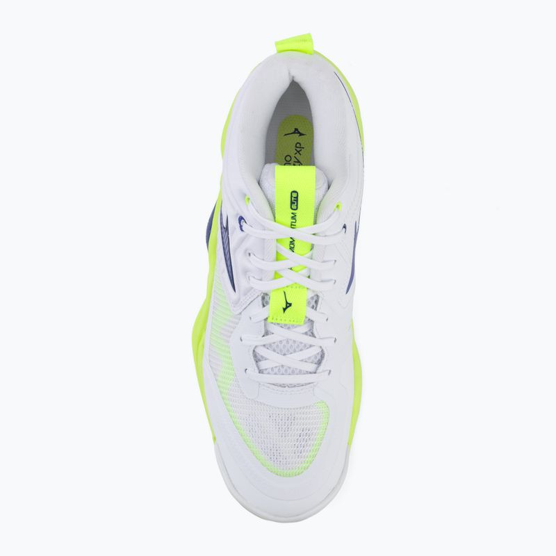 Volleyball shoes Mizuno Wave Momentum Elite Mid white/lightning yellow/dazzling blue 5