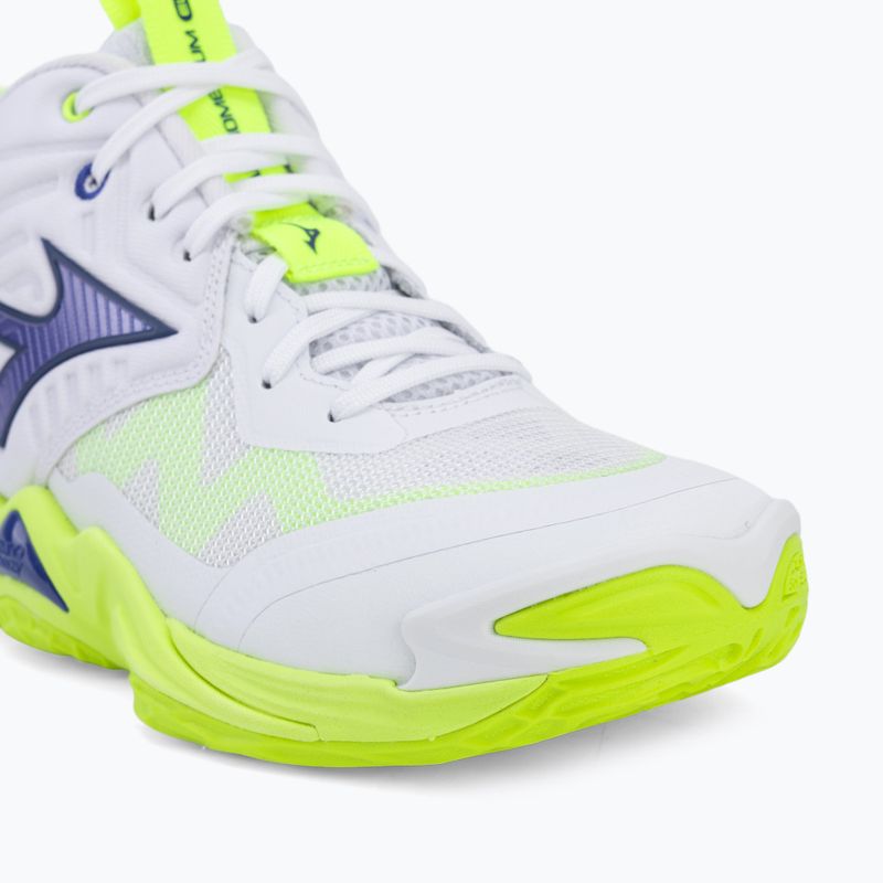 Volleyball shoes Mizuno Wave Momentum Elite Mid white/lightning yellow/dazzling blue 7