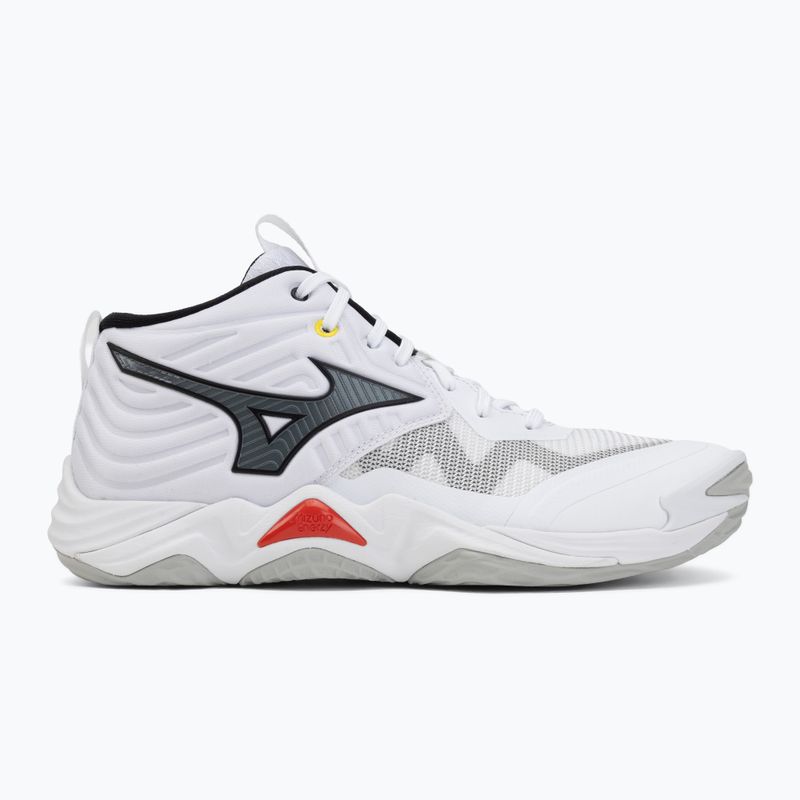 Volleyball shoes Mizuno Wave Momentum Elite Mid white/black/fiery red 2