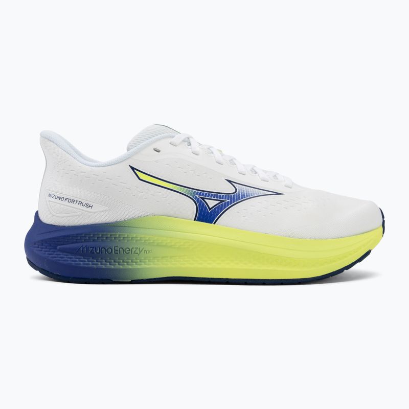 Men's running shoes Mizuno Fortrush white/estate blue/lightning yellow 2
