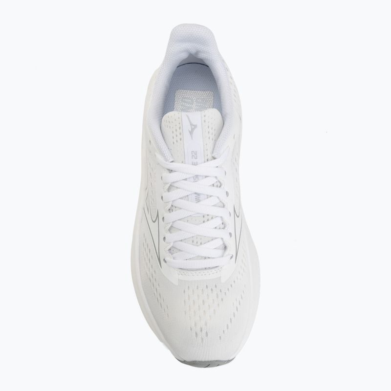 Women's running shoes Mizuno Wave Inspire 22 white/white/harbor mist 5
