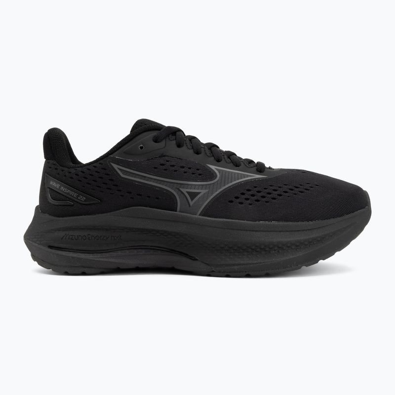 Women's running shoes Mizuno Wave Inspire 22 D black/black sand/black 2